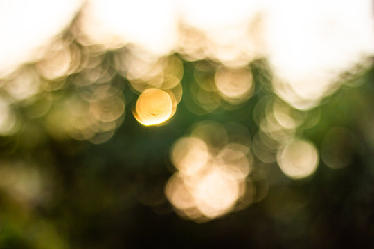 abstract blurred sun flare and bokeh for background.