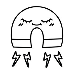 line drawing cartoon magnet