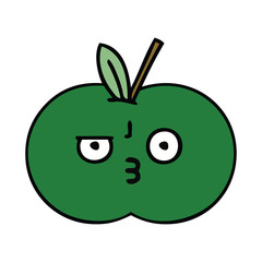cute cartoon juicy apple