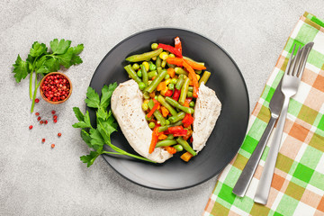 Chicken fillet with vegetables