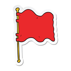 sticker of a cartoon flag