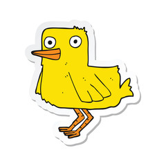 sticker of a cartoon duck