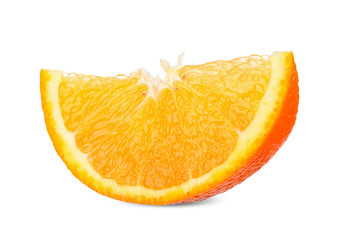 Slice orange isolated on white clipping path