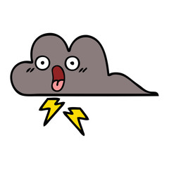 cute cartoon storm cloud