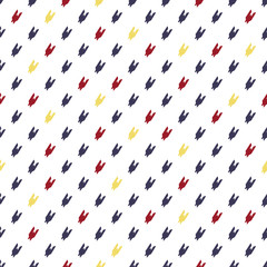 Seamless color bright dogtooth vector pattern. Vintage fashion textile background.