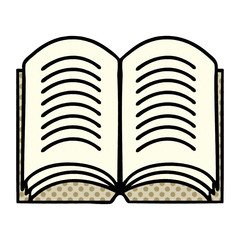 comic book style cartoon open book