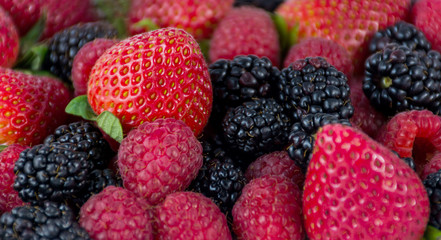 Fresh Strawberry blackberry and Raspberry