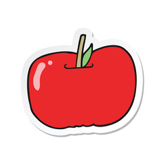 sticker of a cartoon apple