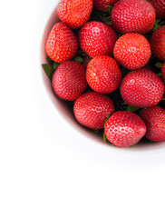 Top View of Beautiful Strawbrries