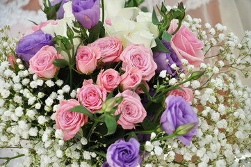 Beautiful weeding bouquet of flowers