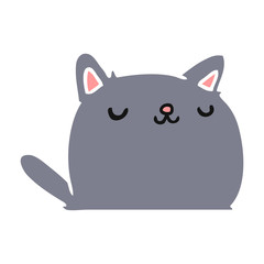 cartoon of cute kawaii cat