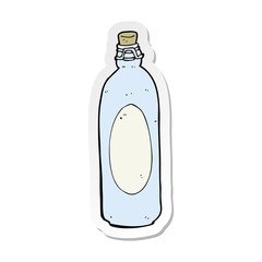 sticker of a cartoon traditional bottle