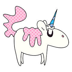 quirky comic book style cartoon unicorn