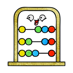 retro grunge texture cartoon abacus