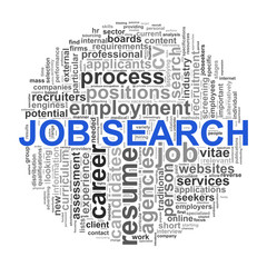 Circular wordcloud design job search word tags