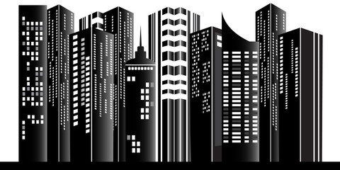 the silhouette of the city vector illustration 
