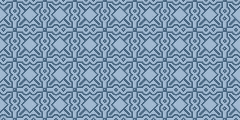 Modern Geometric Pattern With Hand-Drawing Ornament. Vector Super Illustration. For Fabric, Textile, Bandana, Scarg, Colored Print. Pastel blue color