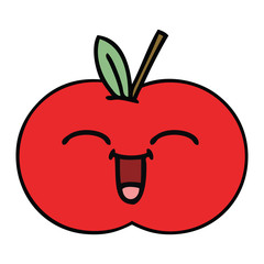 cute cartoon red apple