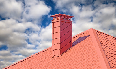 smokestack on background of sky