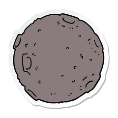 sticker of a cartoon moon