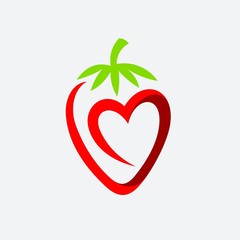 Strawberry Lover Logo Template