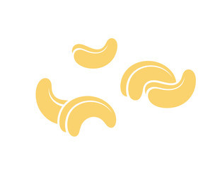 Cashews. Isolated nuts on white background