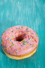 dessert glazed doughnut with sprinkles