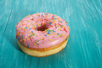 dessert glazed doughnut with sprinkles