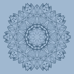 Decorative Round Lace Ornate Mandala. Vintage Vector Pattern For Print. Pastel color