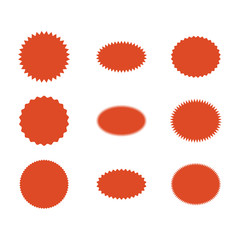 Speech bubbles set icon vector. Burst sticker, sale illustration