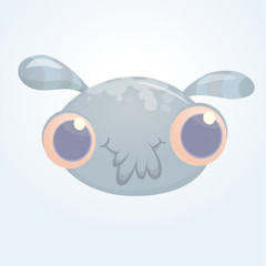 Happy alien cartoon. Vector illustration isolated