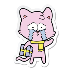 sticker of a cartoon cat