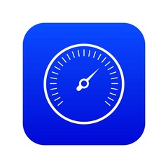 Speedometer icon digital blue for any design isolated on white vector illustration