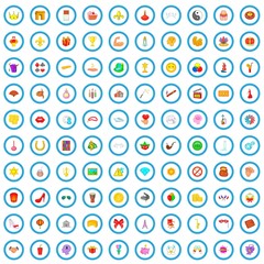 100 excellence icons set in cartoon style for any design vector illustration