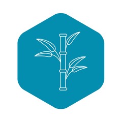 Bamboo icon. Outline illustration of bamboo vector icon for web design