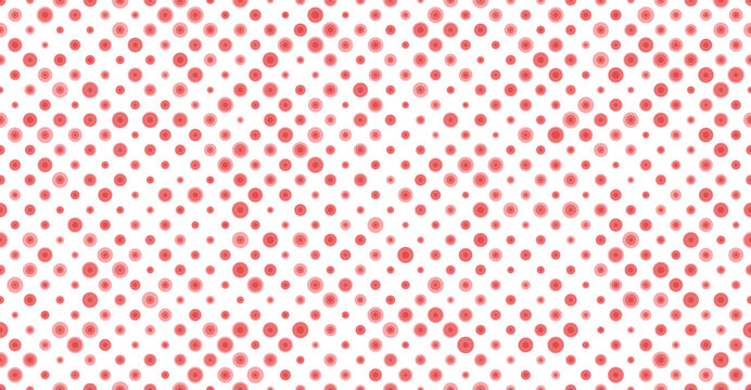 Seamless Polka Dots Pattern, Pink Background,