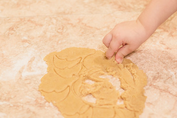 baking homemade cookies in the kitchen