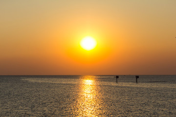 beautiful sunset above the sea