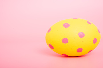 Beautiful Easter Yellow egg color on pink