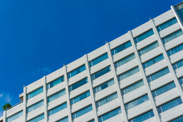 Modern office building with blue sky background