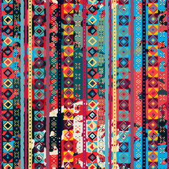 Ethnic boho seamless pattern - 254128991