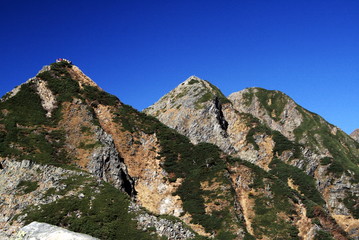 穂高連峰縦走　西穂高岳への道　独標より