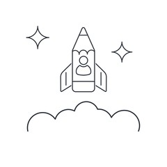 Painter designer. Vector linear icon.