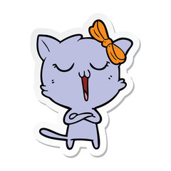 Obraz premium sticker of a cartoon cat