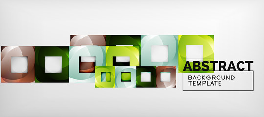 Background with color squares composition, modern geometric abstraction design for poster, cover, branding or banner