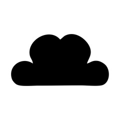 flat symbol snow cloud