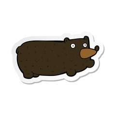 sticker of a funny cartoon bear