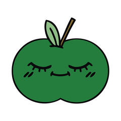 cute cartoon juicy apple