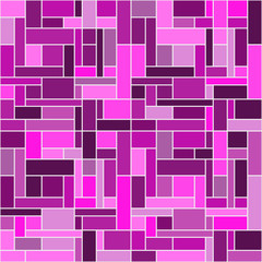 Seamless pattern of geometric shapes of pink hues