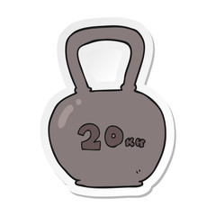 sticker of a cartoon 20kg kettle bell